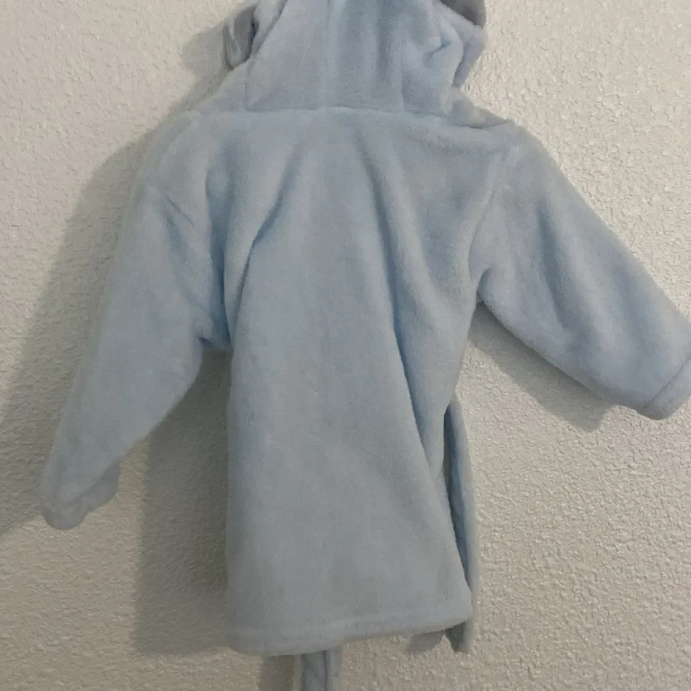 NWT- Hudson Baby- Blue elephant baby bathrobe- Size 0-9 month